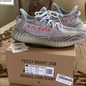 Yeezy Boost 350 V2 Blue tint zebra size 9.5